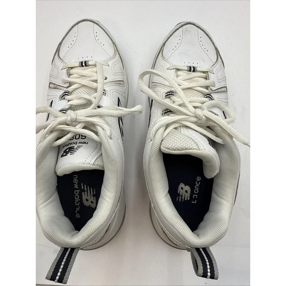SNEAKER‎ RUNNING New Balance 608 V4 Womens Size 8 White Blue Athletic SHOES